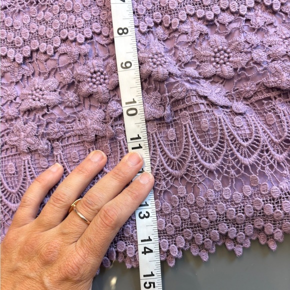 American Eagle Outfitters Cotton Blend Coquette Purple Lace Mini Skirt size XS - Picture 8 of 8